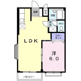 エルディム鈴鷺A【2階】の間取り