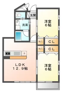 ハイステージ12 A【101号室】の間取り