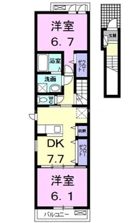 2DKの間取り画像