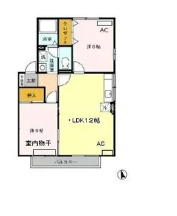 アネックス河尻 B【201号室】の間取り