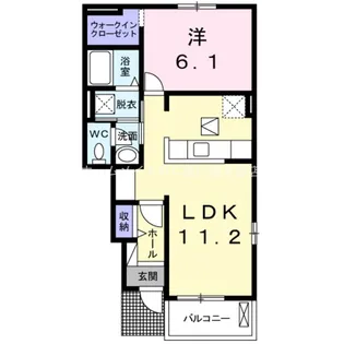 プラシード【1階】の間取り