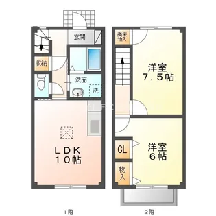 ブランシェHiro B【3号室】の間取り