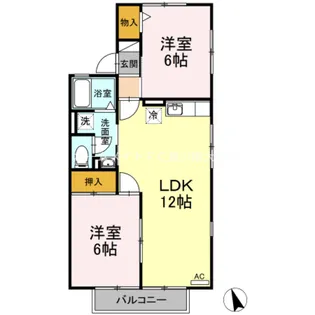 セジュール西浦 B棟【2階】の間取り
