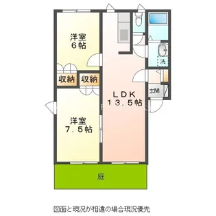 ビートルタウンパーク E棟【1階】の間取り
