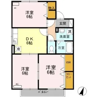 ヴィラ・ロワイヤル 弐番館【2階】の間取り
