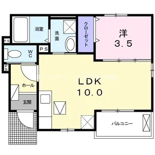 エーエスコート【1階】の間取り