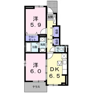ソレイユ四ツ谷B【1階】の間取り