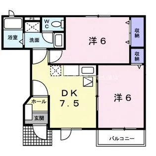 エレガンシャトーA【1階】の間取り