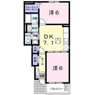 ルミエール美都【1階】の間取り