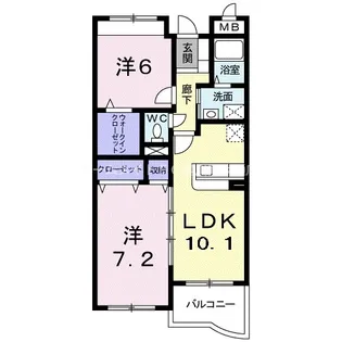 エクセレント・ハイツ 大崎【302号室】の間取り