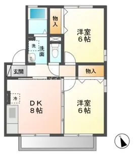 アムール財木屋 B【2階】の間取り