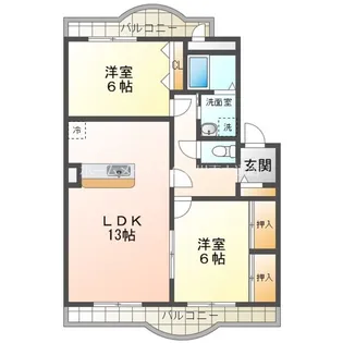 パレ・ロワイヤル Ⅱ棟【3階】の間取り