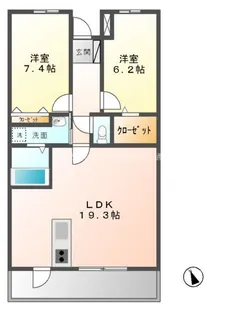 プレステージナイン【2階】の間取り
