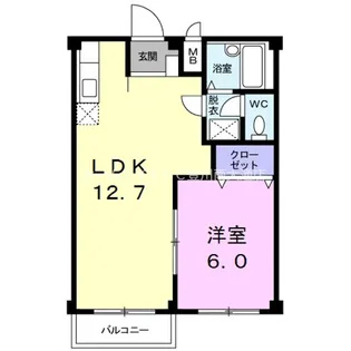 エルディム西塚B【2階】の間取り