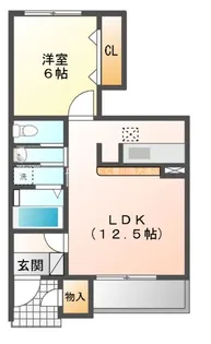 シーサイドサルビアB【102号室】の間取り