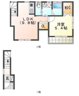カーサ国府Ⅱ【2階】の間取り