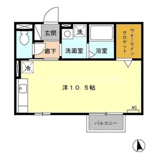 1Rの間取り画像