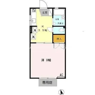 コンフォールUMINO【1階】の間取り