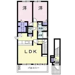 愛知県新城市字二本松【アパート】の間取り
