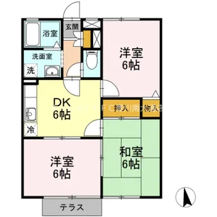 コンフォール東新 B【1階】の間取り