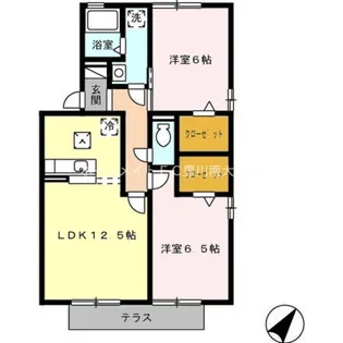 ウィルモア蔵子 D棟【1階】の間取り