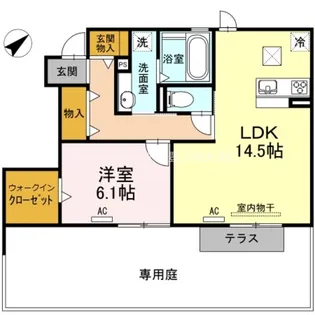 カーサフェリーチェ泉 B【1階】の間取り