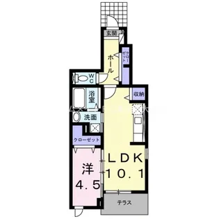 クレール石田【1階】の間取り
