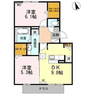 エスポワール【1階】の間取り