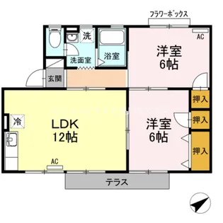 メゾン西沢 B【101号室】の間取り