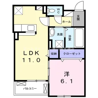 ペルシーモ【2階】の間取り
