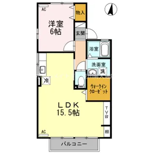 プレミール ソシア B【2階】の間取り