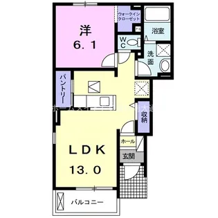 フローラ久保B【1階】の間取り