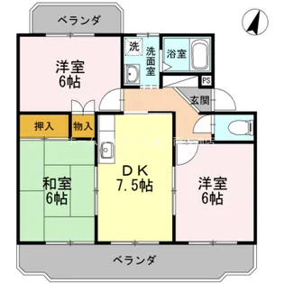 グレースリヴラン【2階】の間取り