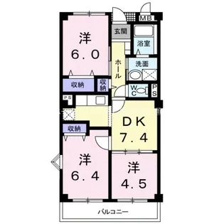 グリーン.アヴェニュー【3階】の間取り