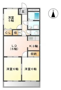 ファミリーメゾン新城【1階】の間取り
