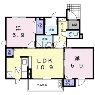 ベル アンジュ【1階】の間取り