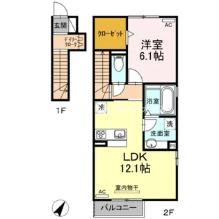 REVE B【2階】の間取り