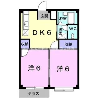 ファミーユ美崎B【1階】の間取り