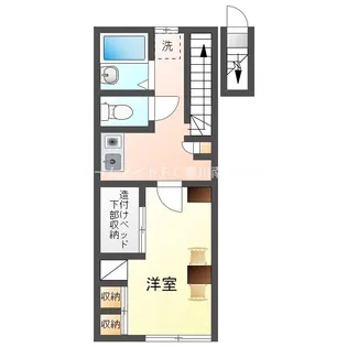 レオパレス縄手【212号室】の間取り