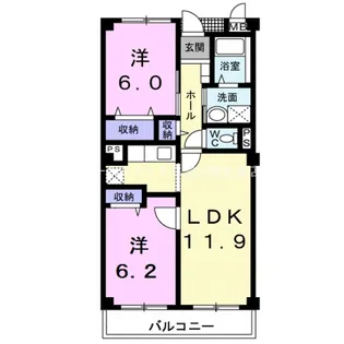 グリーン.アヴェニュー【2階】の間取り