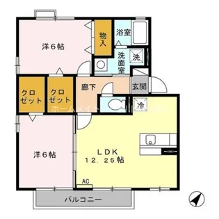 ウィルモア蔵子 B【2階】の間取り