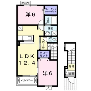 グラース・ヌーヴォー【2階】の間取り