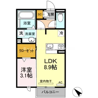 D-roomKG【2階】の間取り