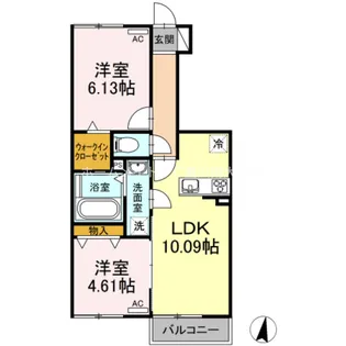 愛知県豊川市東豊町4丁目【アパート】の間取り