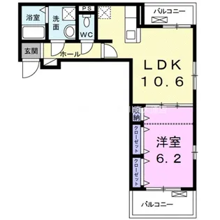 グランドビュー国府 Ⅰ【3階】の間取り