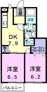 シャルマン雅B【1階】の間取り