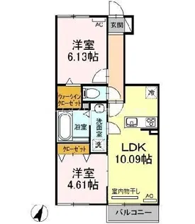ヴィラ・ロワイヤル 七番館【1階】の間取り