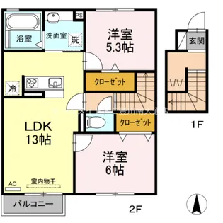 グレイスコート【2階】の間取り