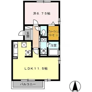 愛知県豊川市本野町北浦【アパート】の間取り