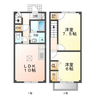 ブランシェHiro B【2号室】の間取り